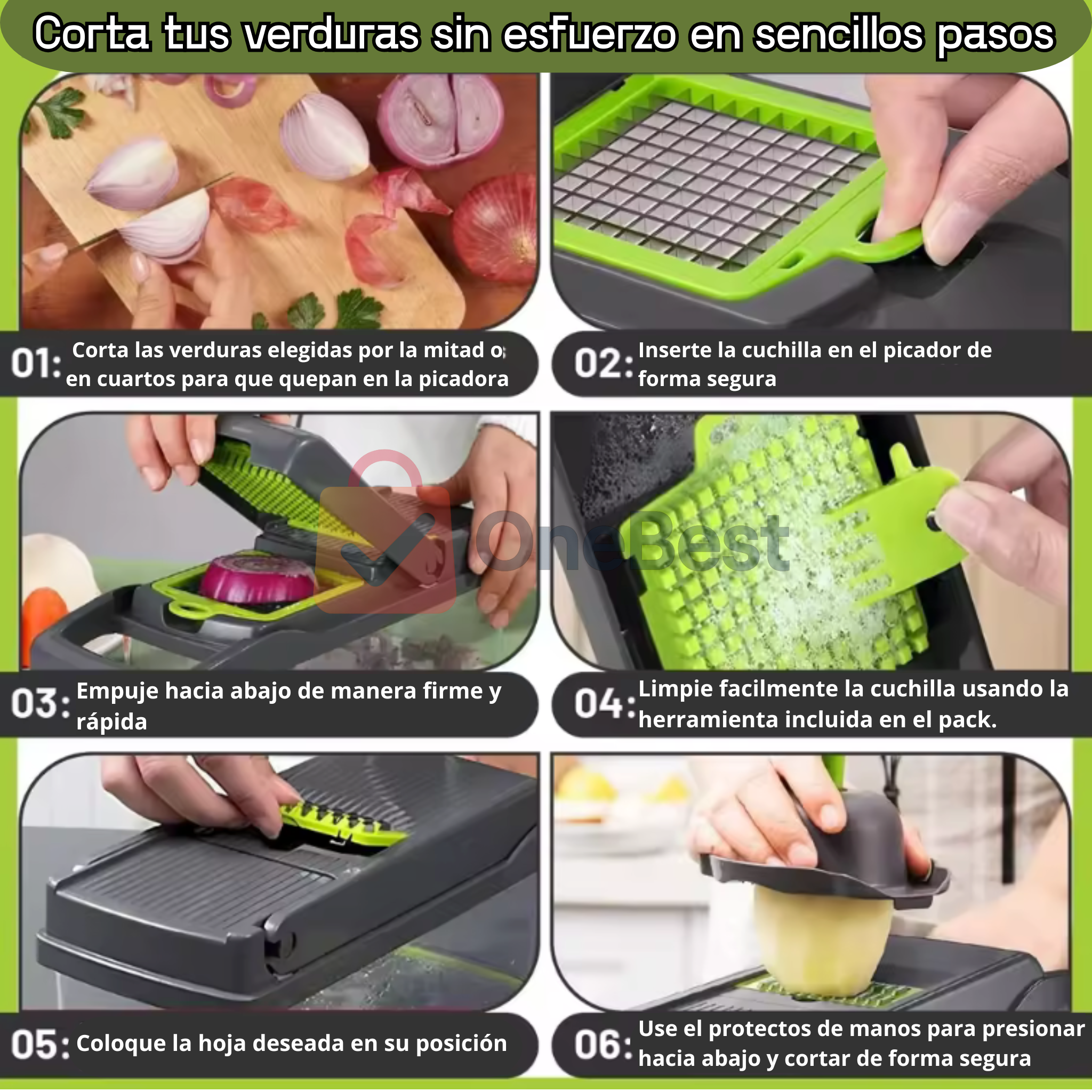 GreenChef 22 - Cortador de Verduras Multifuncional